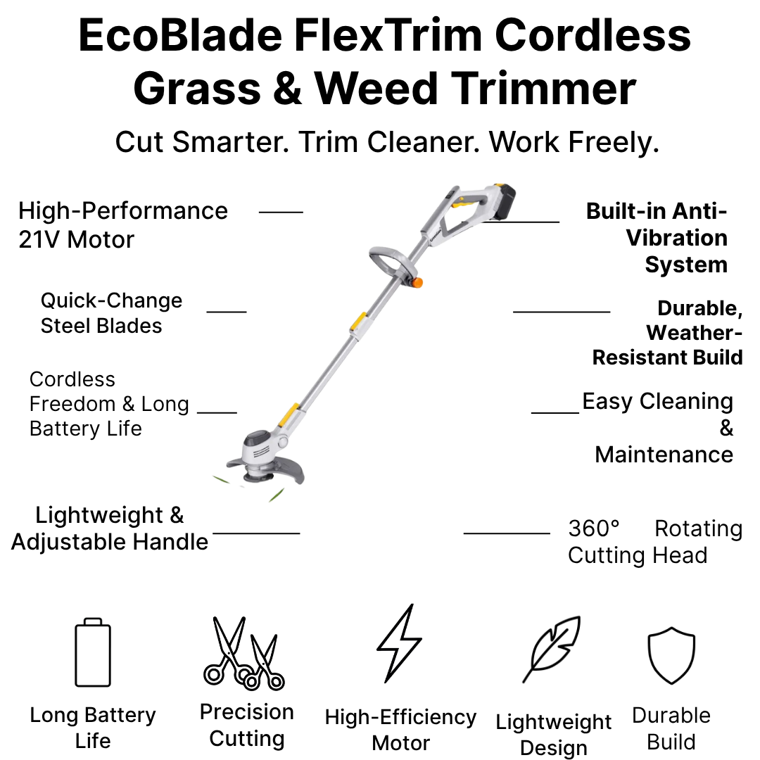 EcoBlade FlexTrim Cordless Grass & Weed Trimmer