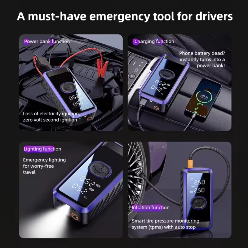 RaptorVolt 12800mAh Jump Starter – 12V Battery Booster for Cars