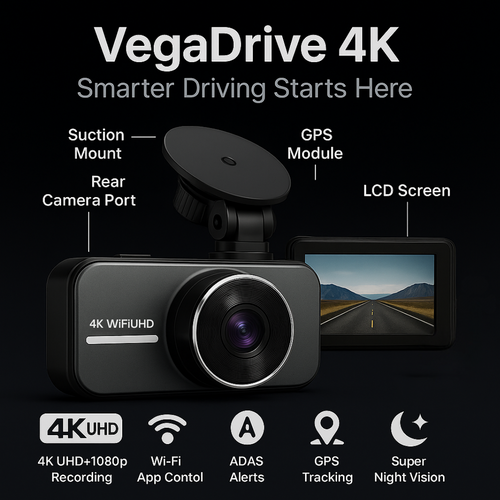VegaDrive - 4K Full HD Smart Dash Camera