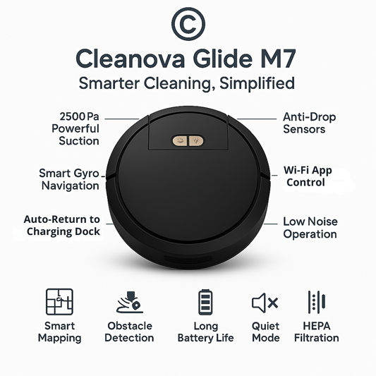 Cleanova Glide M7 – Smart Robot Vacuum