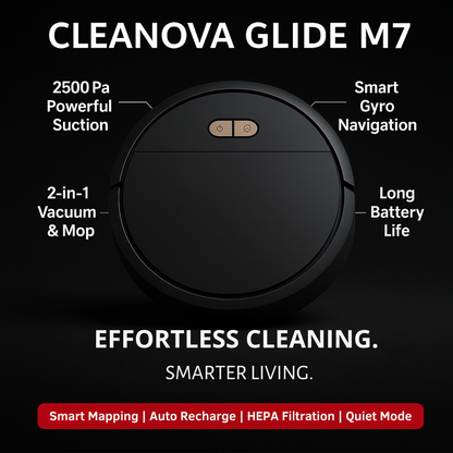 Cleanova Glide M7 – Smart Robot Vacuum