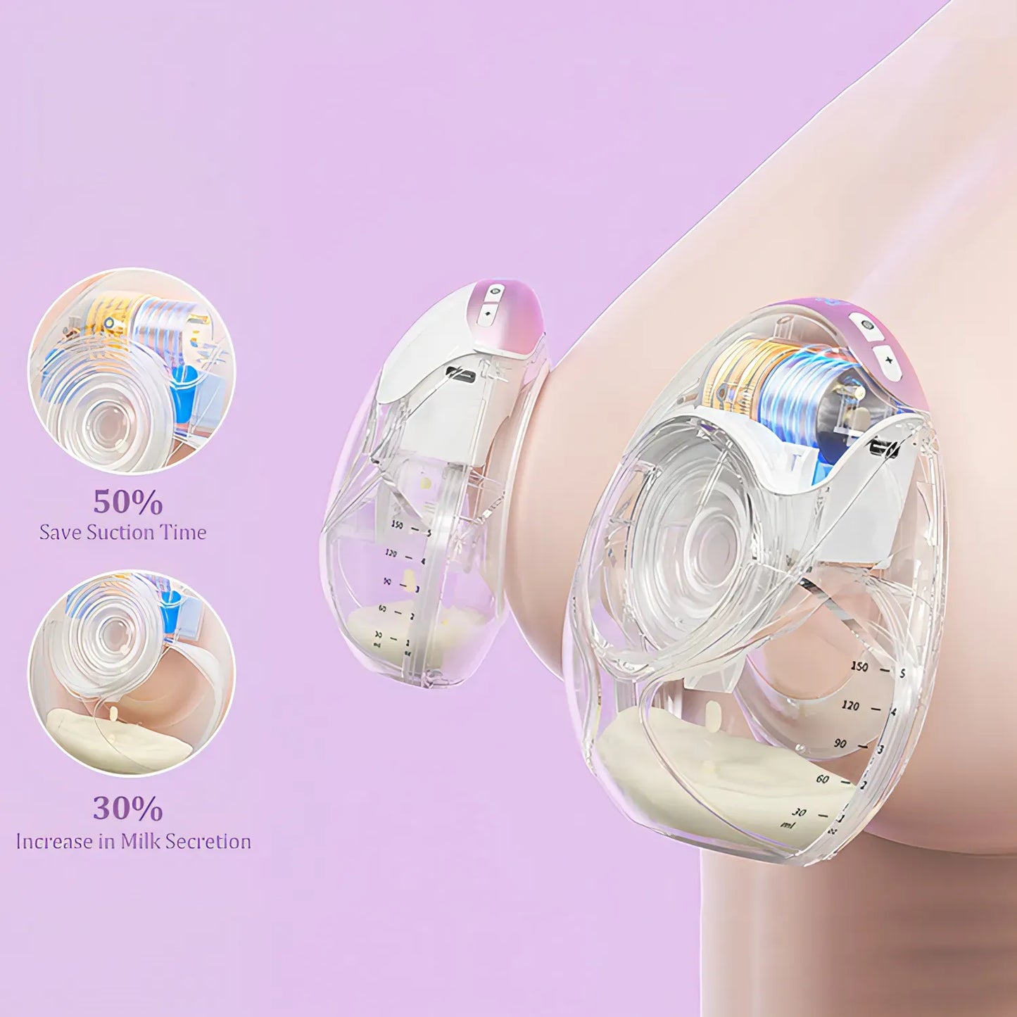 NurturaFlow Wearable Breast Pump – Hands-Free, Quiet & Rechargeable